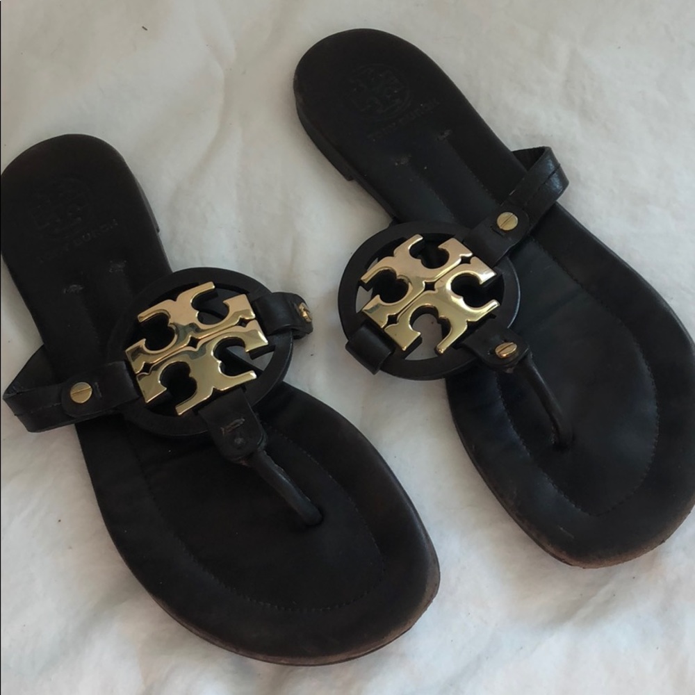 Good condition Tory Burch brown leather sandals
